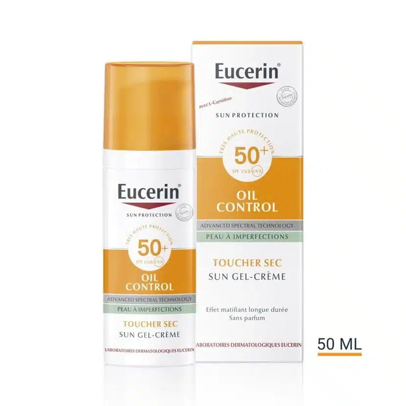 Eucerin Oil Control Sun Gel-Crème SPF 50+ – Protection Solaire Peaux Grasses